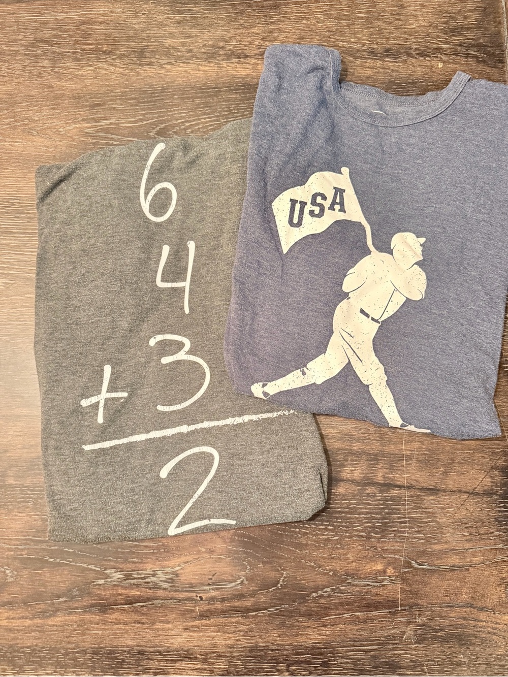Two Baseballism T Shirts size medium